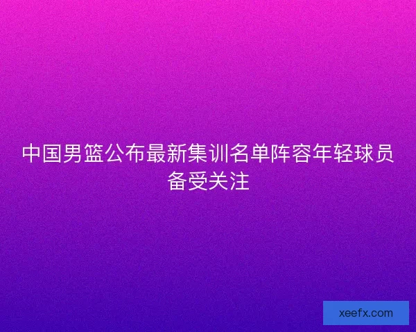 中国男篮公布最新集训名单阵容年轻球员备受关注 中国男篮公布最新集训名单阵容年轻球员备受关注